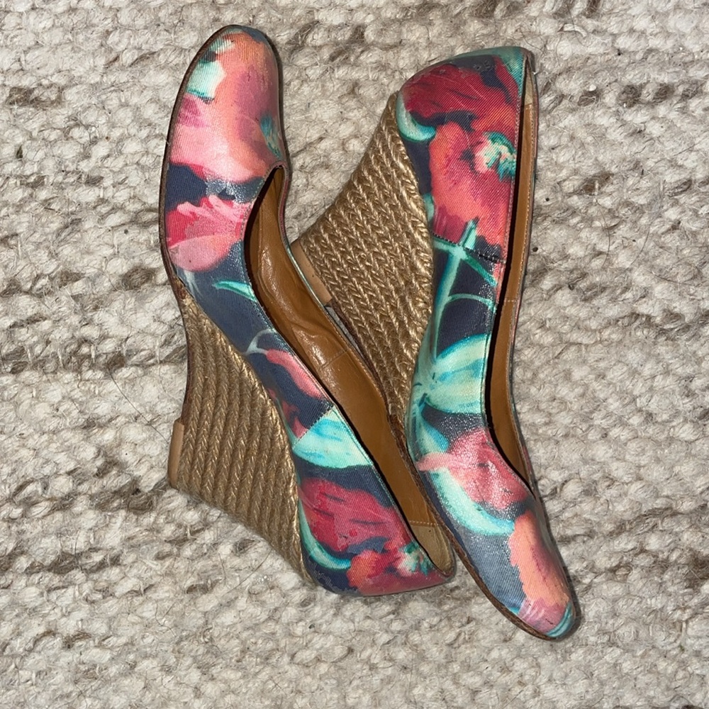 Lanvin floral print wedge number 37